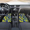 Tie Dye Car Floor Mats Custom Blue and Yellow Hippie Car Accessories - Gearcarcover - 3