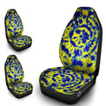Tie Dye Car Seat Covers Custom Blue and Yellow Hippie Car Accessories - Gearcarcover - 4