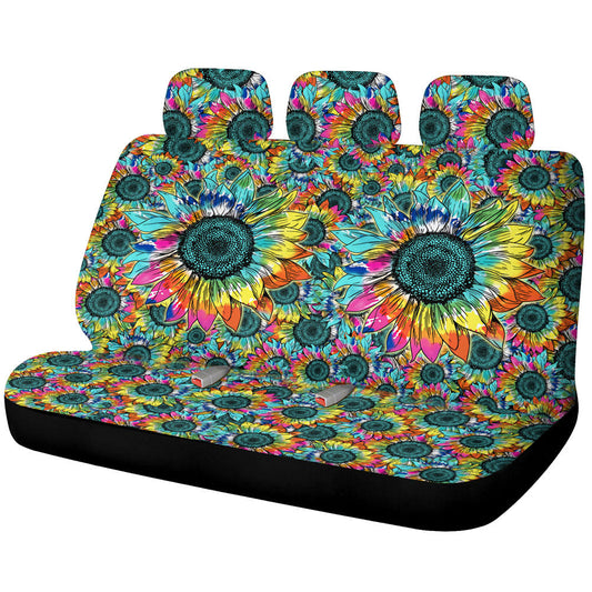 Tie Dye Sunflower Car Back Seat Cover Custom Car Decoration - Gearcarcover - 1