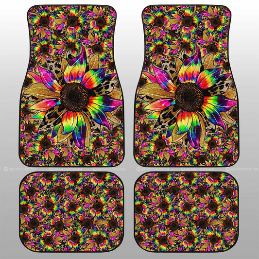 Tie Dye Sunflower Car Floor Mats Custom Car Accessories - Gearcarcover - 2