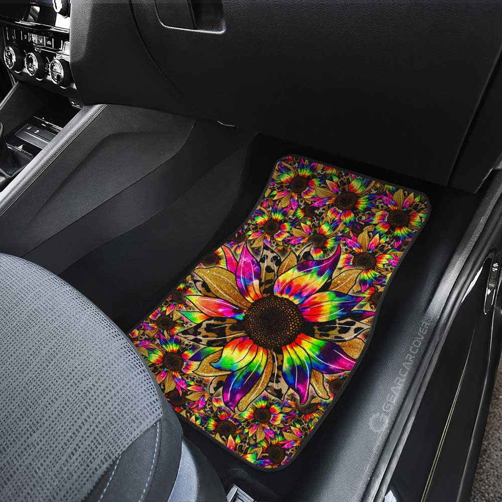 Tie Dye Sunflower Car Floor Mats Custom Car Accessories - Gearcarcover - 4