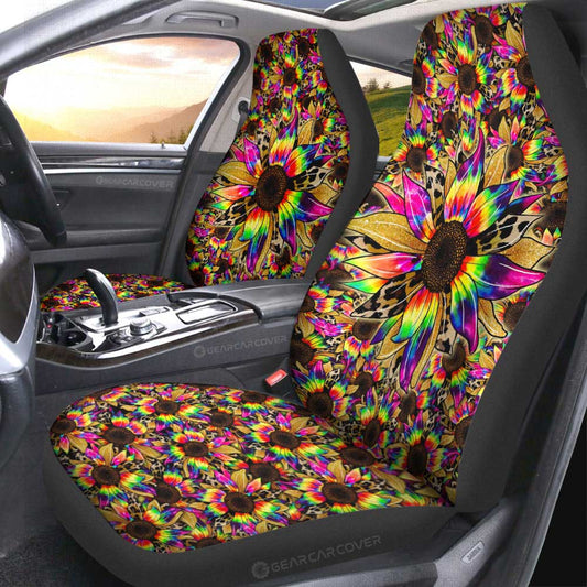 Tie Dye Sunflower Car Seat Covers Custom Car Accessories - Gearcarcover - 2