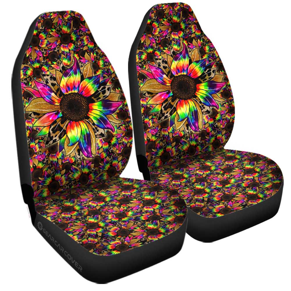 Tie Dye Sunflower Car Seat Covers Custom Car Accessories - Gearcarcover - 3