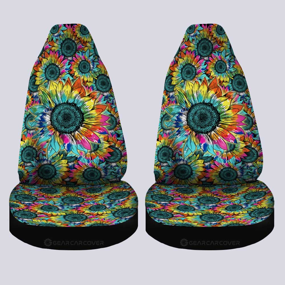 Tie Dye Sunflower Car Seat Covers Custom - Gearcarcover - 2