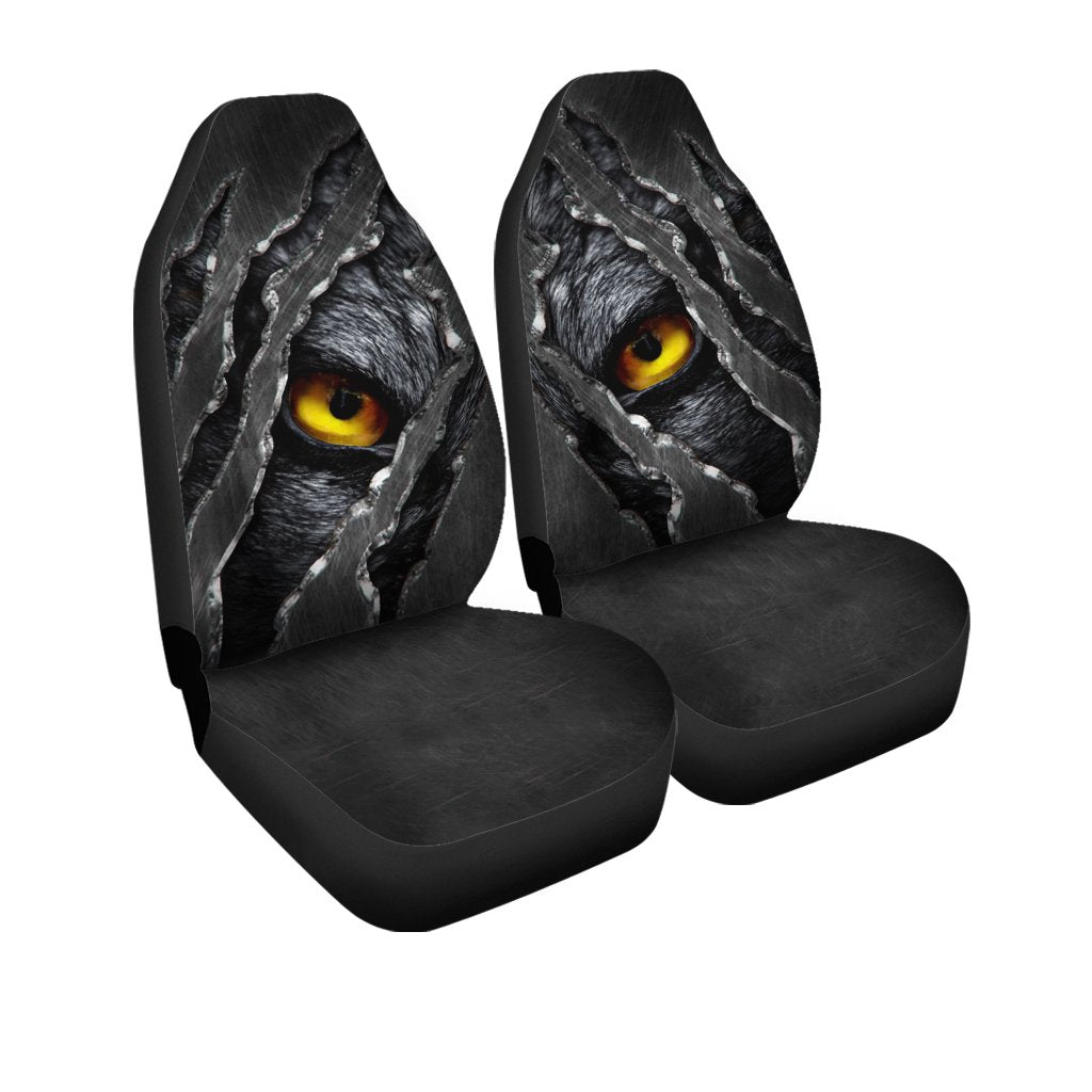 Tiger Car Seat Covers Custom Yellow Eyes Cool Car Accessories - Gearcarcover - 3