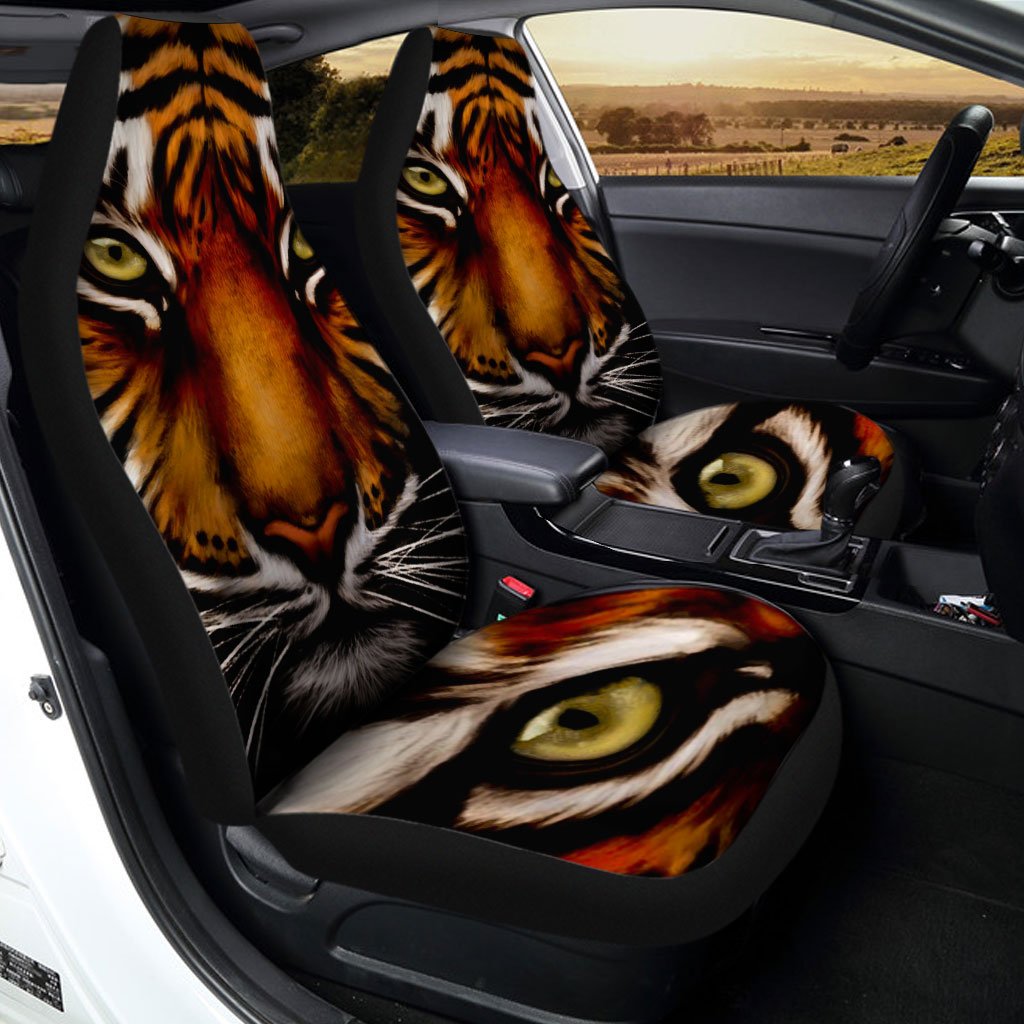 Tiger Face Car Seat Covers Custom Tiger Wild Animal Car Accessories - Gearcarcover - 2