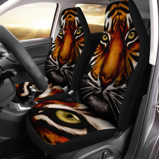 Tiger Face Car Seat Covers Custom Tiger Wild Animal Car Accessories - Gearcarcover - 1