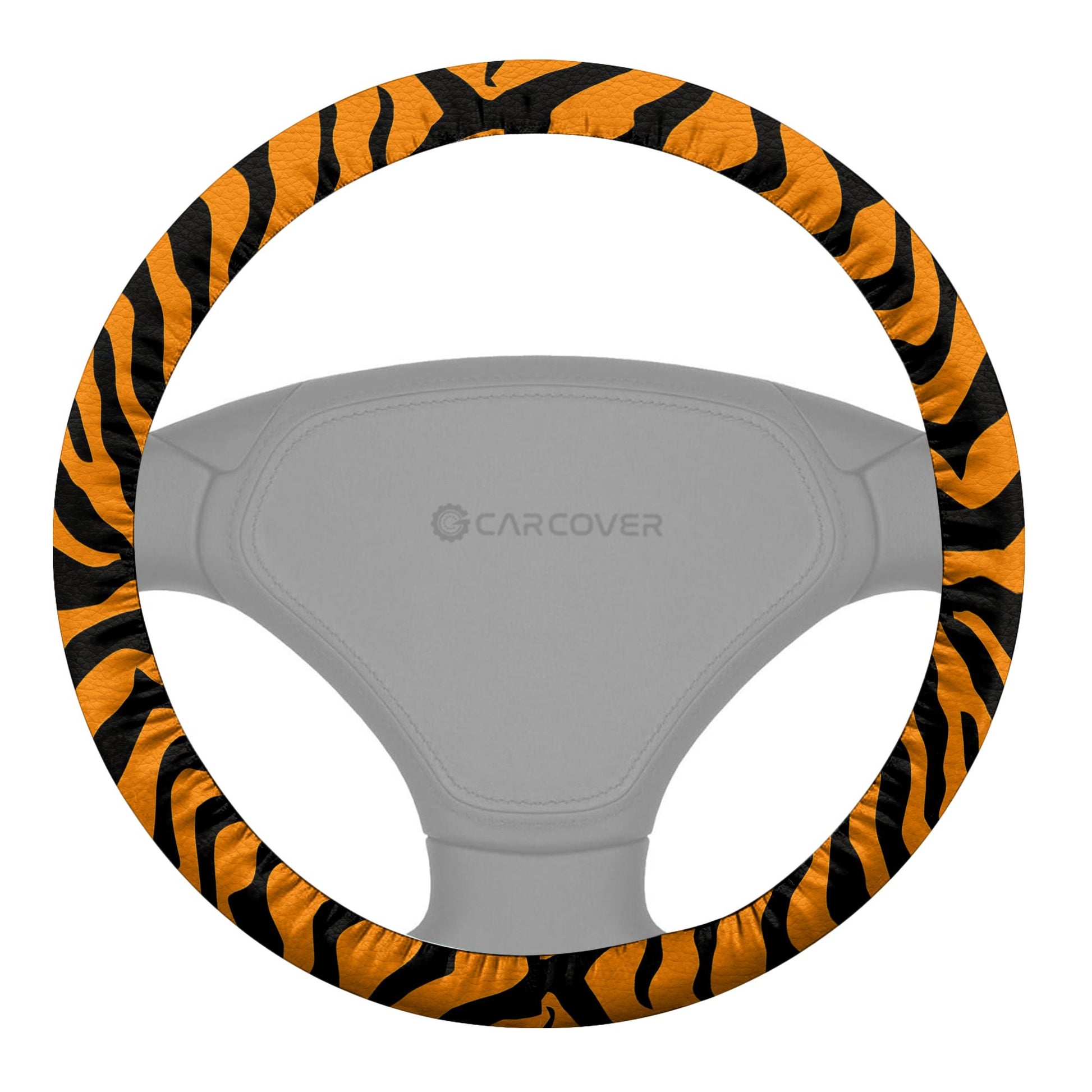 Tiger Skin Steering Wheel Cover Custom Animal Skin Printed Car Interior Accessories - Gearcarcover - 1