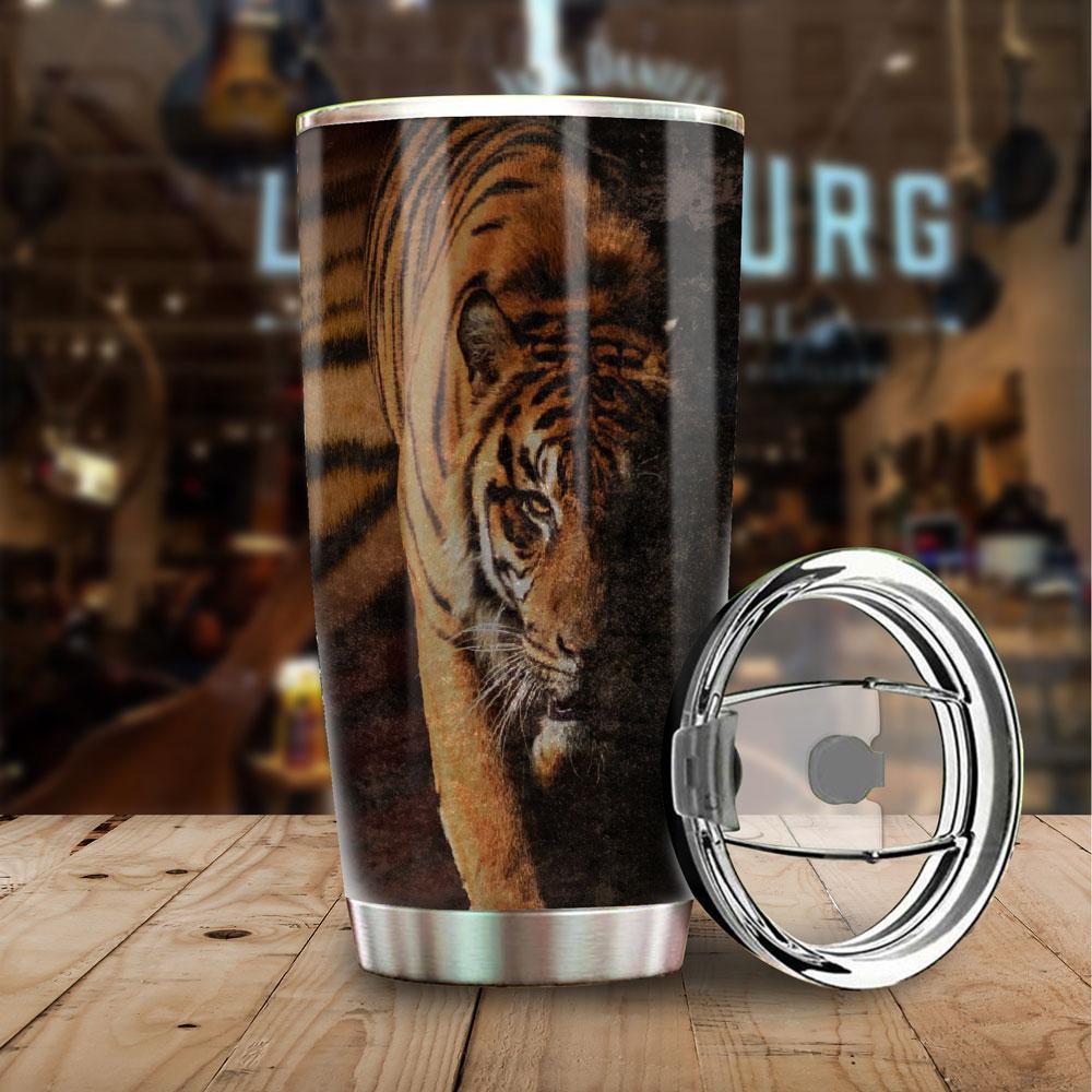 Tiger Tumbler Stainless Steel From The Dark - Gearcarcover - 2