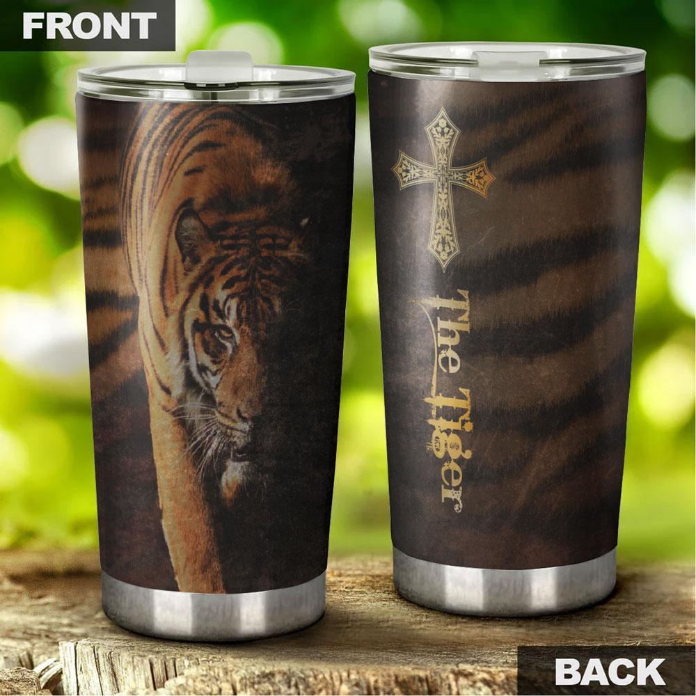 Tiger Tumbler Stainless Steel From The Dark - Gearcarcover - 3