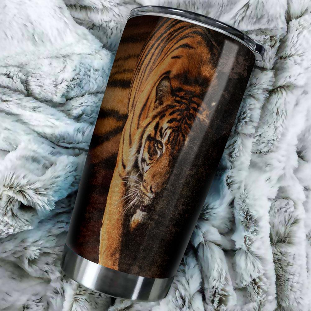 Tiger Tumbler Stainless Steel From The Dark - Gearcarcover - 1