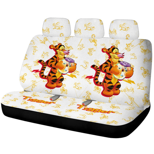 Tigger Car Back Seat Cover Custom Cartoon Car Accessories - Gearcarcover - 1