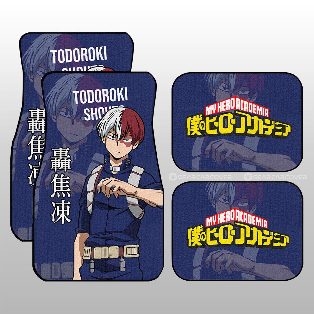Todoroki Shouto Car Floor Mats Custom My Hero Academia Car Accessories For Anime Fans - Gearcarcover - 1