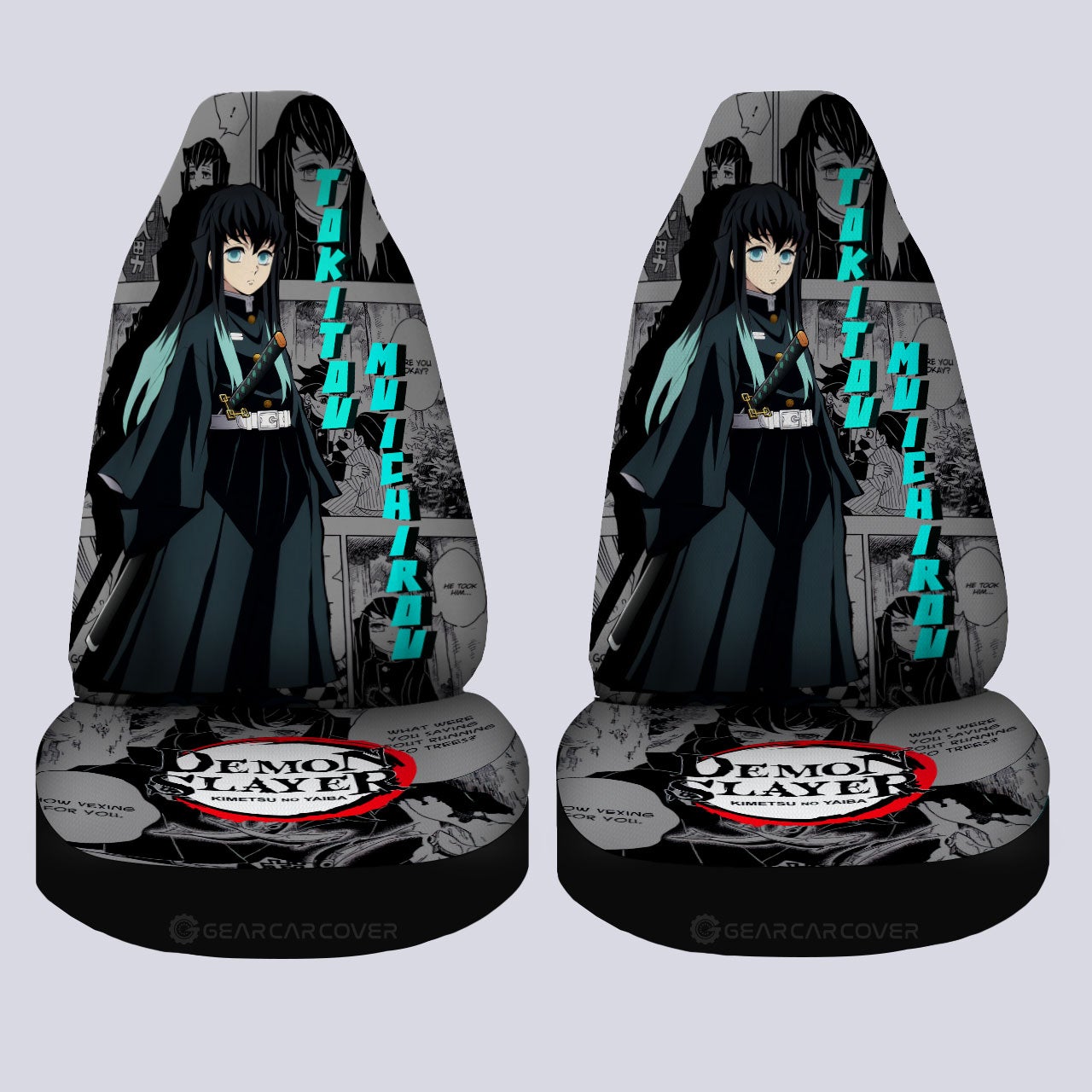 Tokitou Muichirou Car Seat Covers Custom Demon Slayer Anime Mix Mangas - Gearcarcover - 4