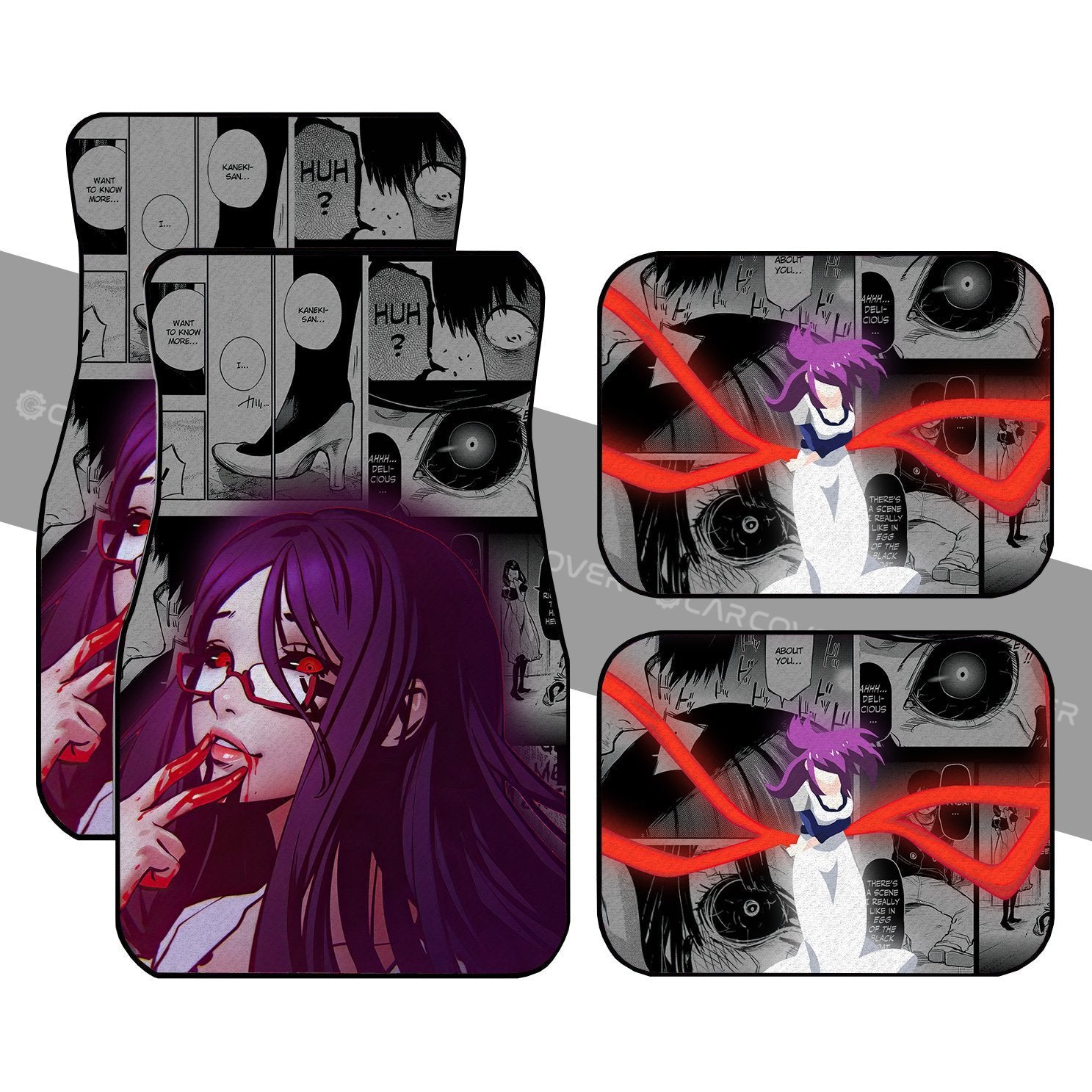 Tokyo Ghoul Rize Kamishiro Car Floor Mats Custom Anime Car Interior Accessories - Gearcarcover - 1