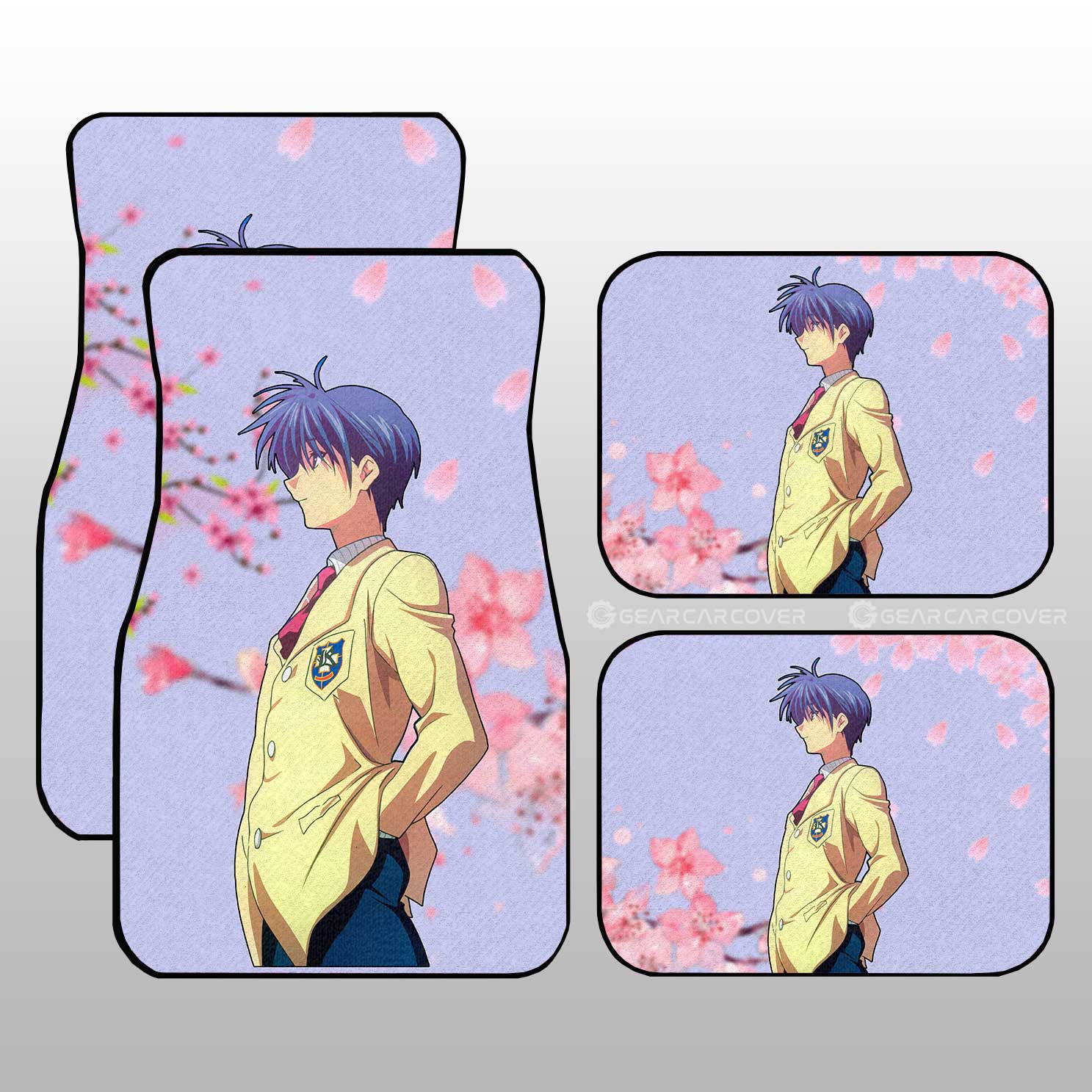 Tomoya Okazaki Car Floor Mats Custom Clannad Anime Car Accessories - Gearcarcover - 1