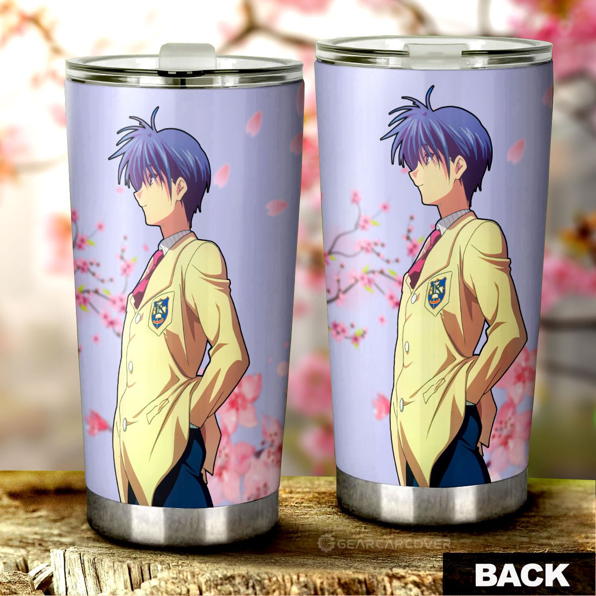 Tomoya Okazaki Tumbler Cup Custom Clannad Anime Car Accessories - Gearcarcover - 3