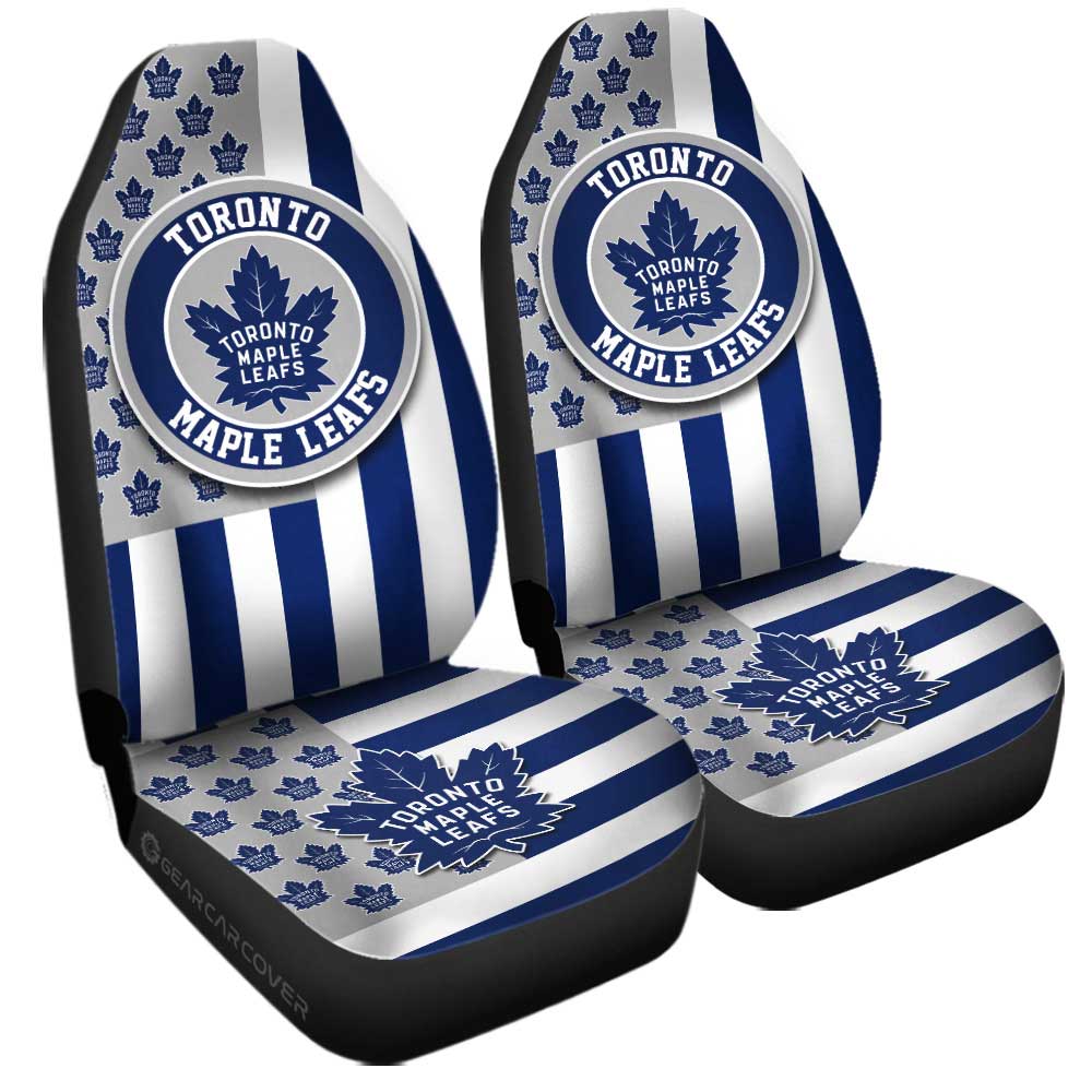 Toronto Maple Leafs Car Seat Covers Custom US Flag Style - Gearcarcover - 3