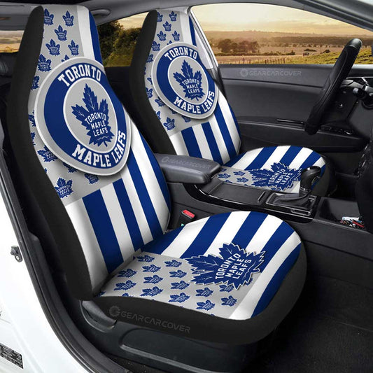 Toronto Maple Leafs Car Seat Covers Custom US Flag Style - Gearcarcover - 1