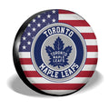 Toronto Maple Leafs Spare Tire Covers Custom US Flag Style - Gearcarcover - 3