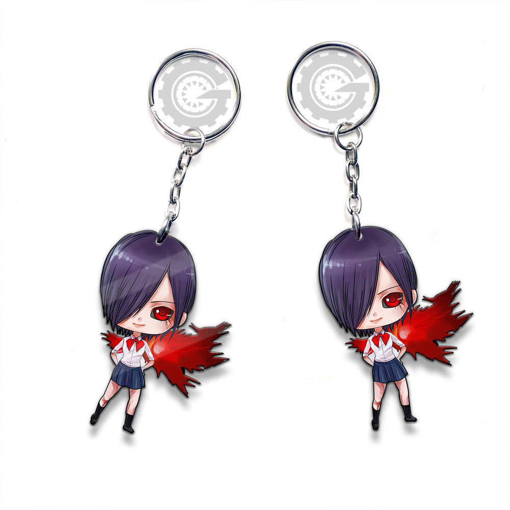 Touka Kirishima Keychain Custom Tokyo Ghoul Anime Car Accessories - Gearcarcover - 3