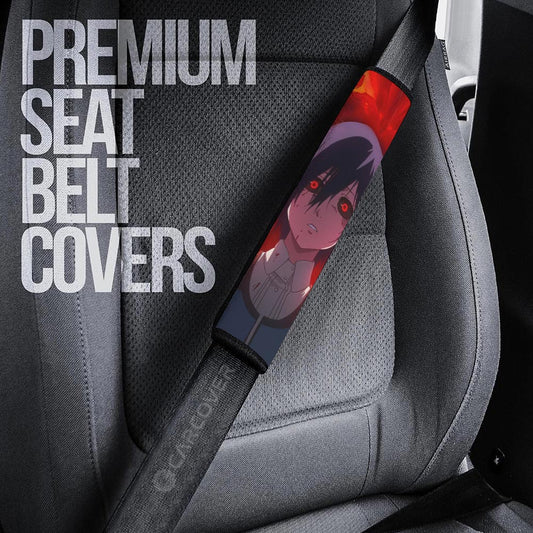 Touka Kirishima Seat Belt Covers Custom Tokyo Ghoul Anime Car Accessories - Gearcarcover - 2
