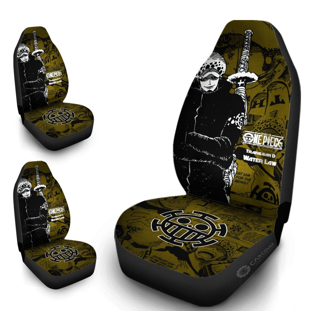 Trafalgar D. Water Law Car Seat Covers Custom Anime Mix Manga One Piece Car Interior Accessories - Gearcarcover - 4