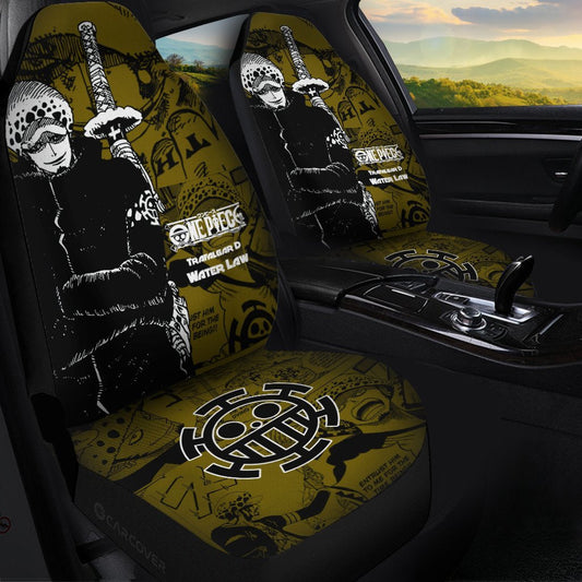 Trafalgar D. Water Law Car Seat Covers Custom Anime Mix Manga One Piece Car Interior Accessories - Gearcarcover - 1