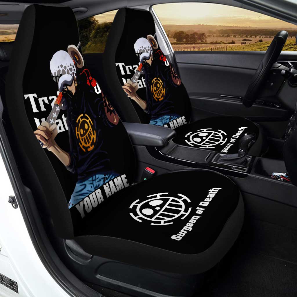 Trafalgar Law Car Seat Covers Custom Name One Piece Anime Car Accessories - Gearcarcover - 2