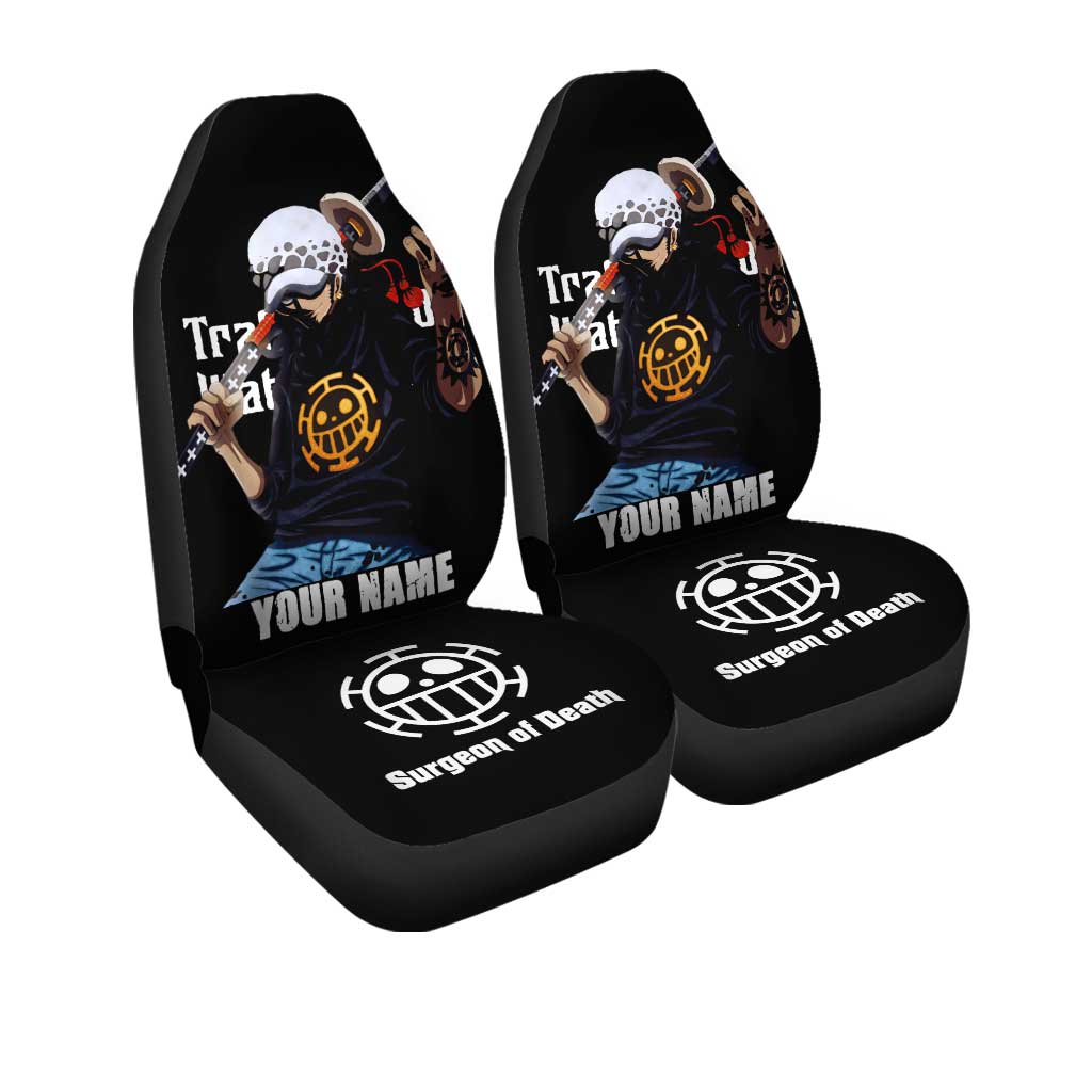 Trafalgar Law Car Seat Covers Custom Name One Piece Anime Car Accessories - Gearcarcover - 3