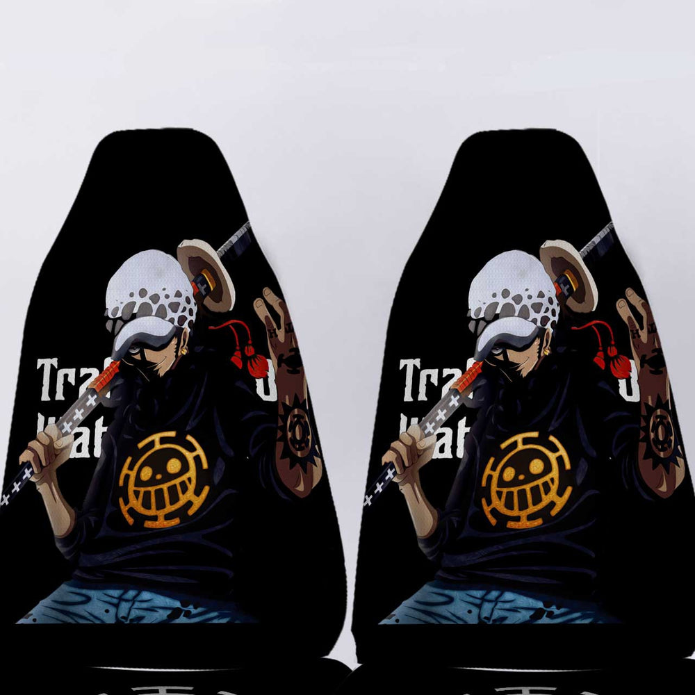 Trafalgar Law Car Seat Covers Custom Name One Piece Anime Car Accessories - Gearcarcover - 4