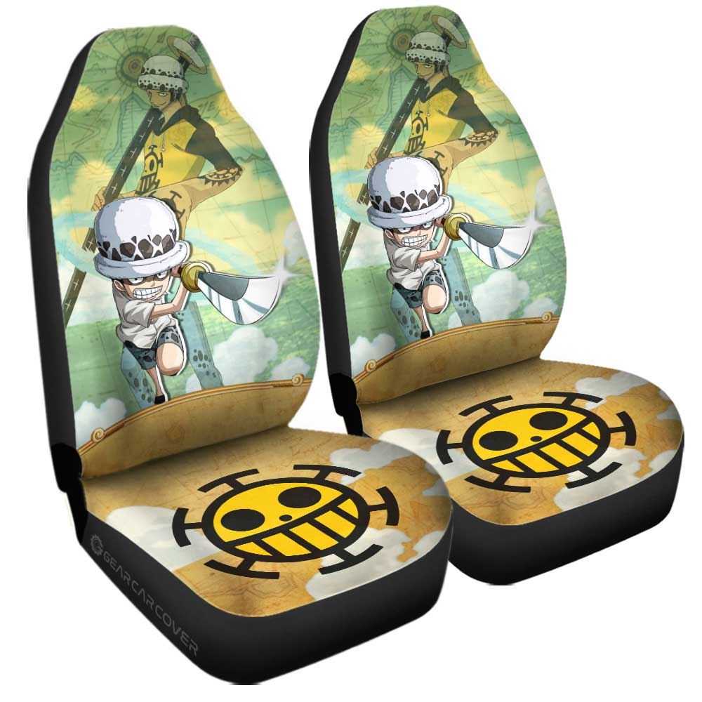 Trafalgar Law Car Seat Covers Custom One Piece Map Car Accessories For Anime Fans - Gearcarcover - 3