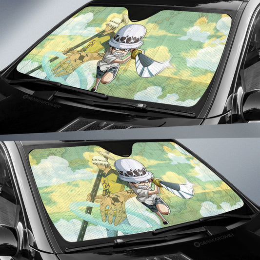 Trafalgar Law Car Sunshade Custom One Piece Map Car Accessories For Anime Fans - Gearcarcover - 2