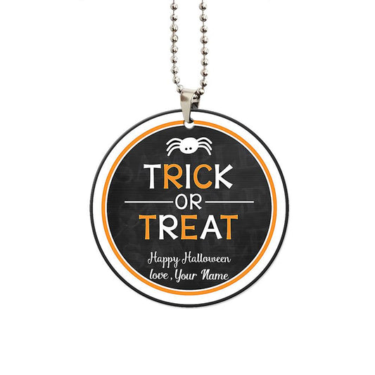Trick Or Treat Personalized Ornament Custom Car Accessories Halloween Gifts - Gearcarcover - 1