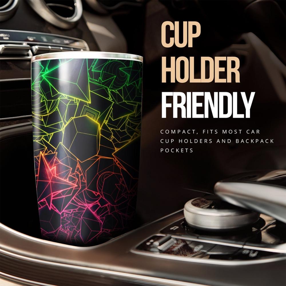 Trippy Abstract Colorful Tumbler Stainless Steel - Gearcarcover - 2