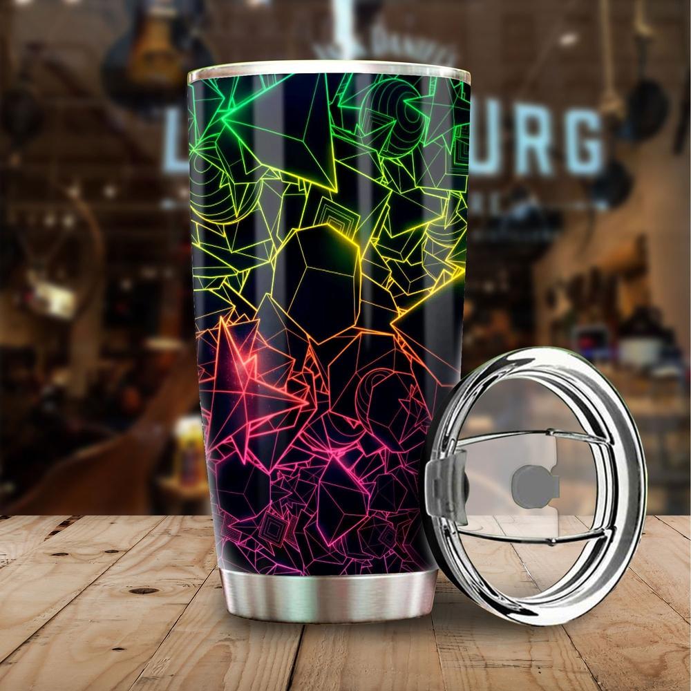 Trippy Abstract Colorful Tumbler Stainless Steel - Gearcarcover - 3