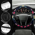 Tropical Flowers Flamingo Steering Wheel Covers Custom Car Accessories - Gearcarcover - 3