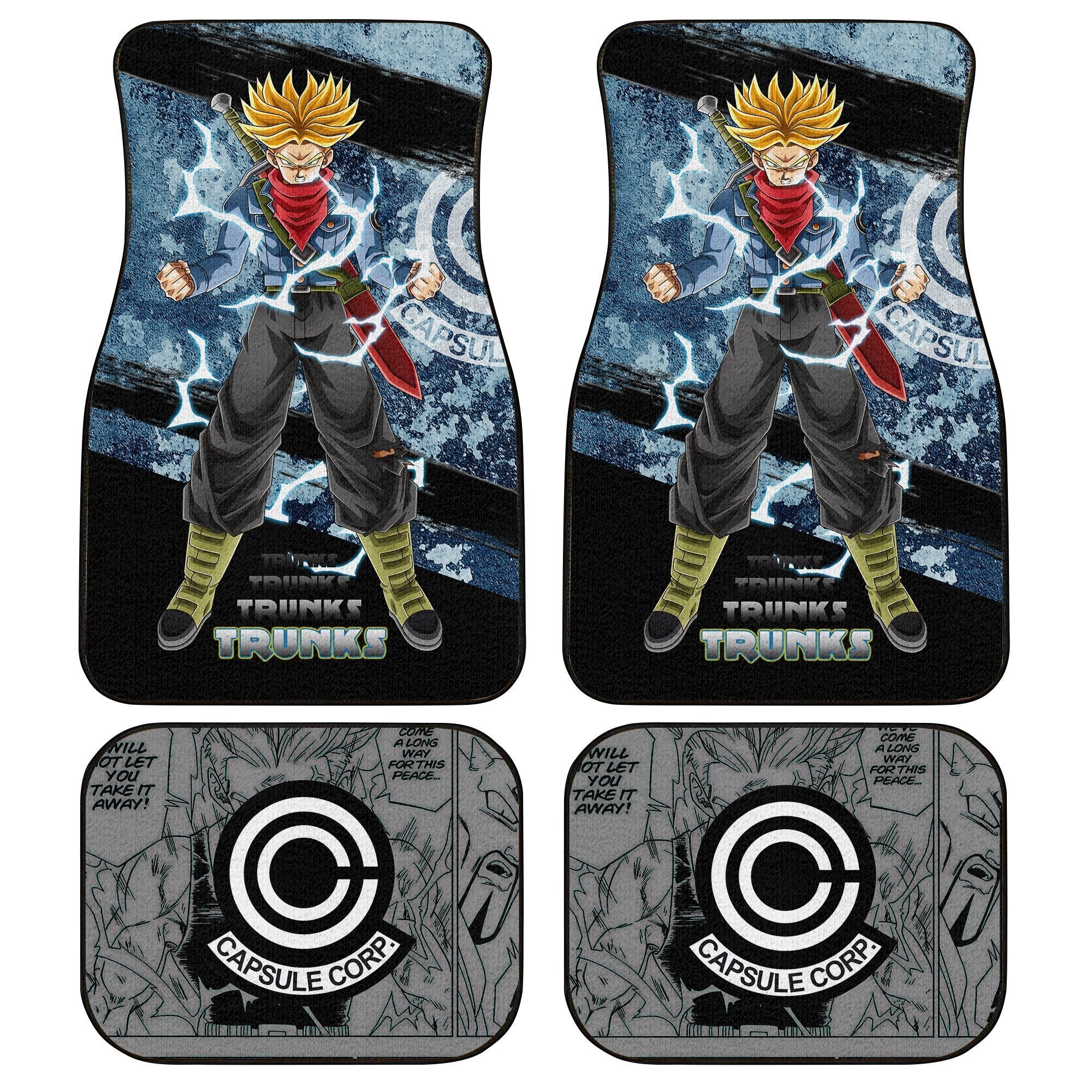 Trunks Car Floor Mats Custom Anime Dragon Ball Car Accessories - Gearcarcover - 1