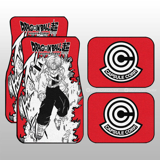 Trunks Car Floor Mats Custom Dragon Ball Anime Car Accessories Manga Style For Fans - Gearcarcover - 1