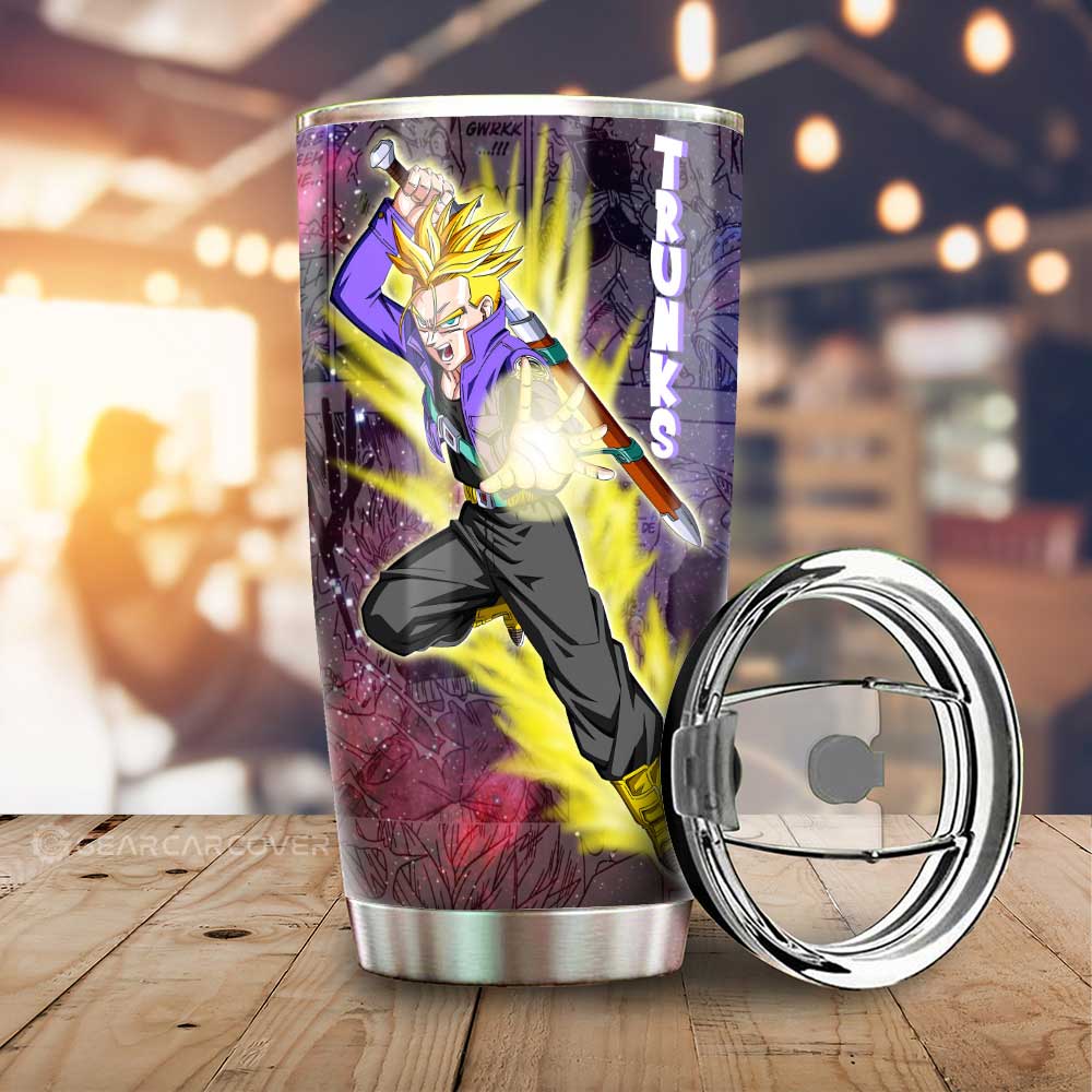 Trunks Tumbler Cup Custom Dragon Ball Anime Car Accessories Galaxy Style - Gearcarcover - 1