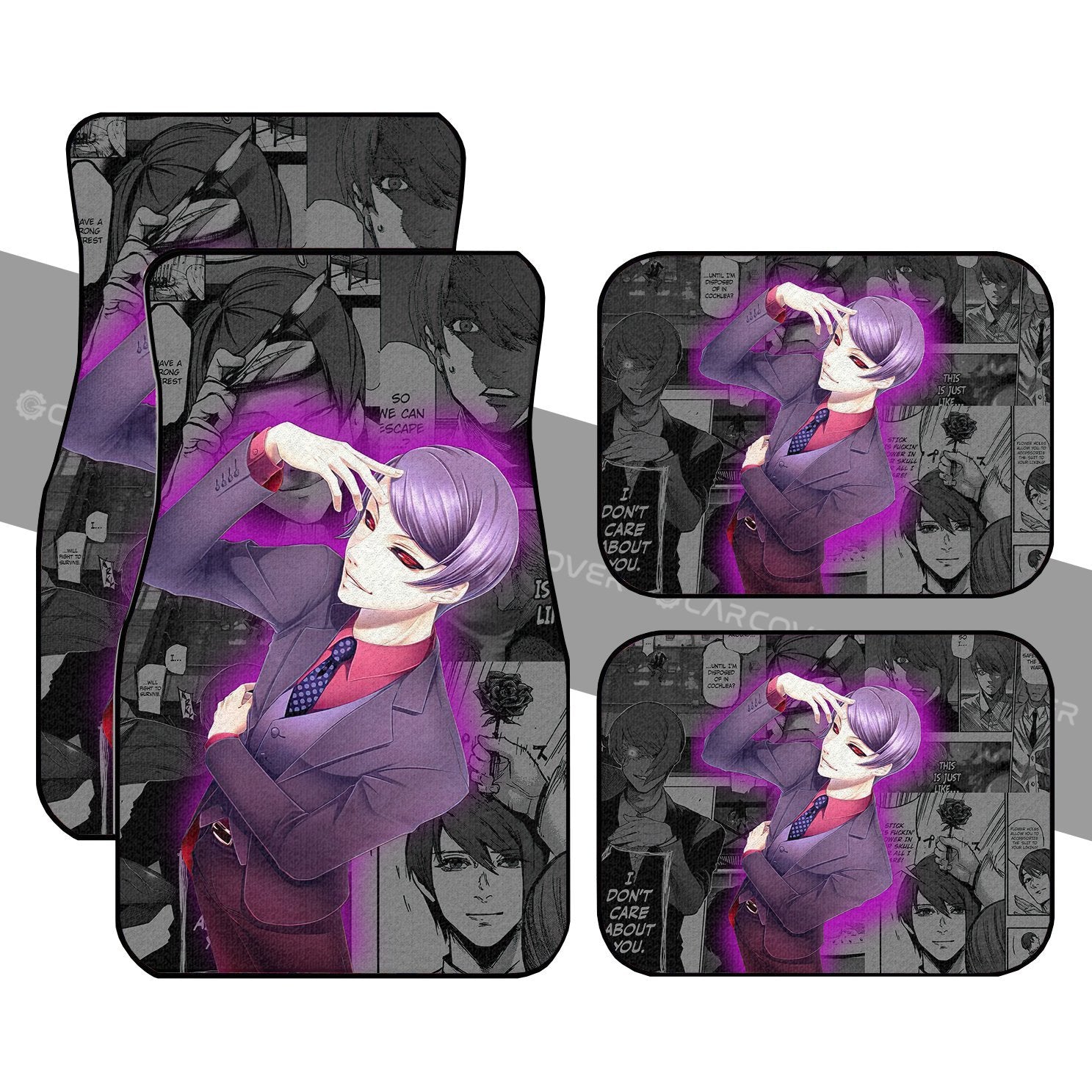 Tsukiyama Shuu Car Floor Mats Custom Anime Tokyo Ghoul Car Interior Accessories - Gearcarcover - 1