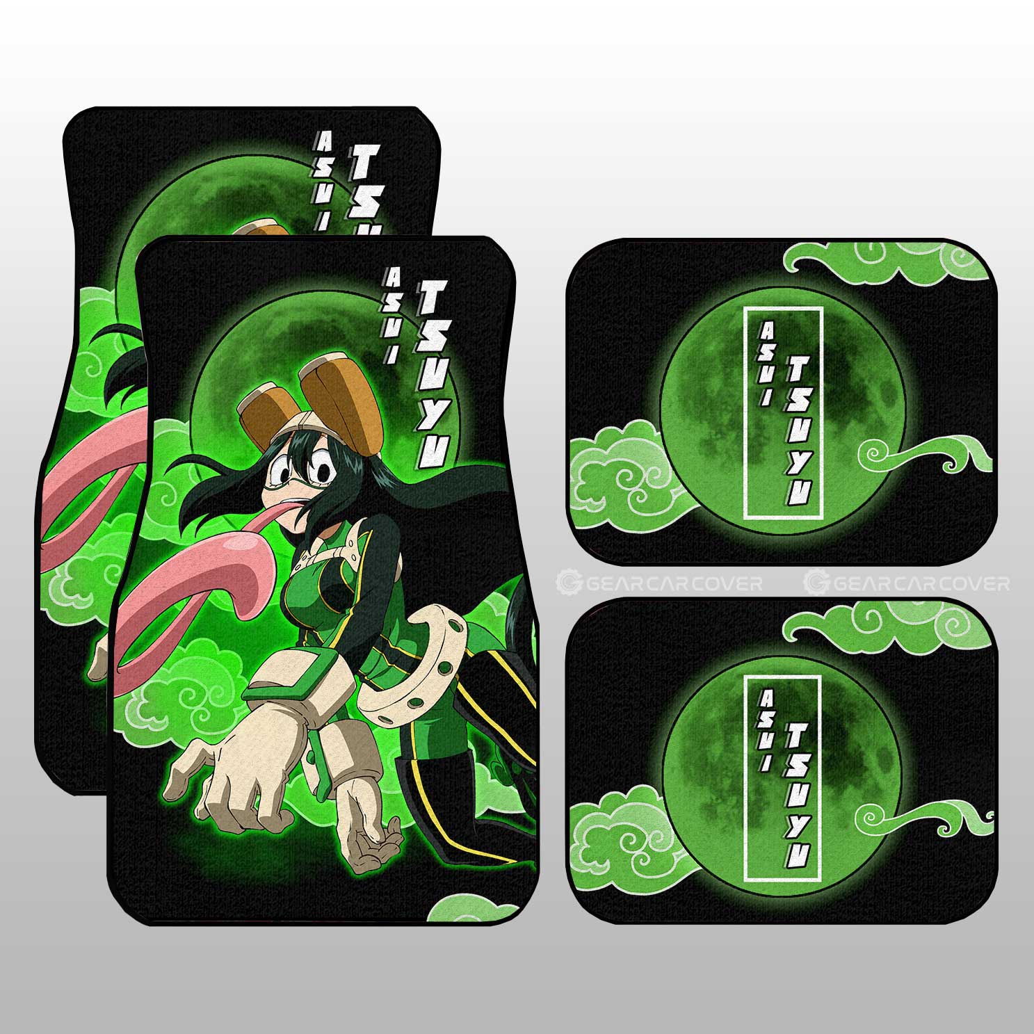Tsuyu Asui Car Floor Mats Custom Anime My Hero Academia Car Interior Accessories - Gearcarcover - 1