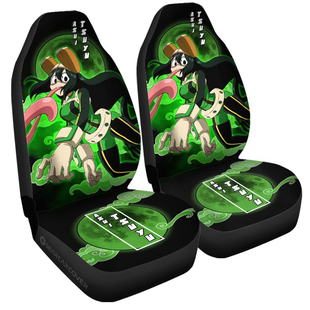 Tsuyu Asui Car Seat Covers Custom Anime My Hero Academia Car Interior Accessories - Gearcarcover - 3