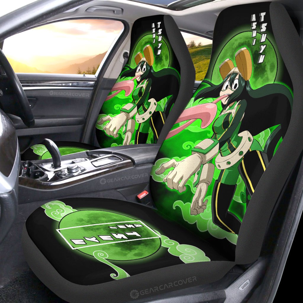 Tsuyu Asui Car Seat Covers Custom Anime My Hero Academia Car Interior Accessories - Gearcarcover - 2
