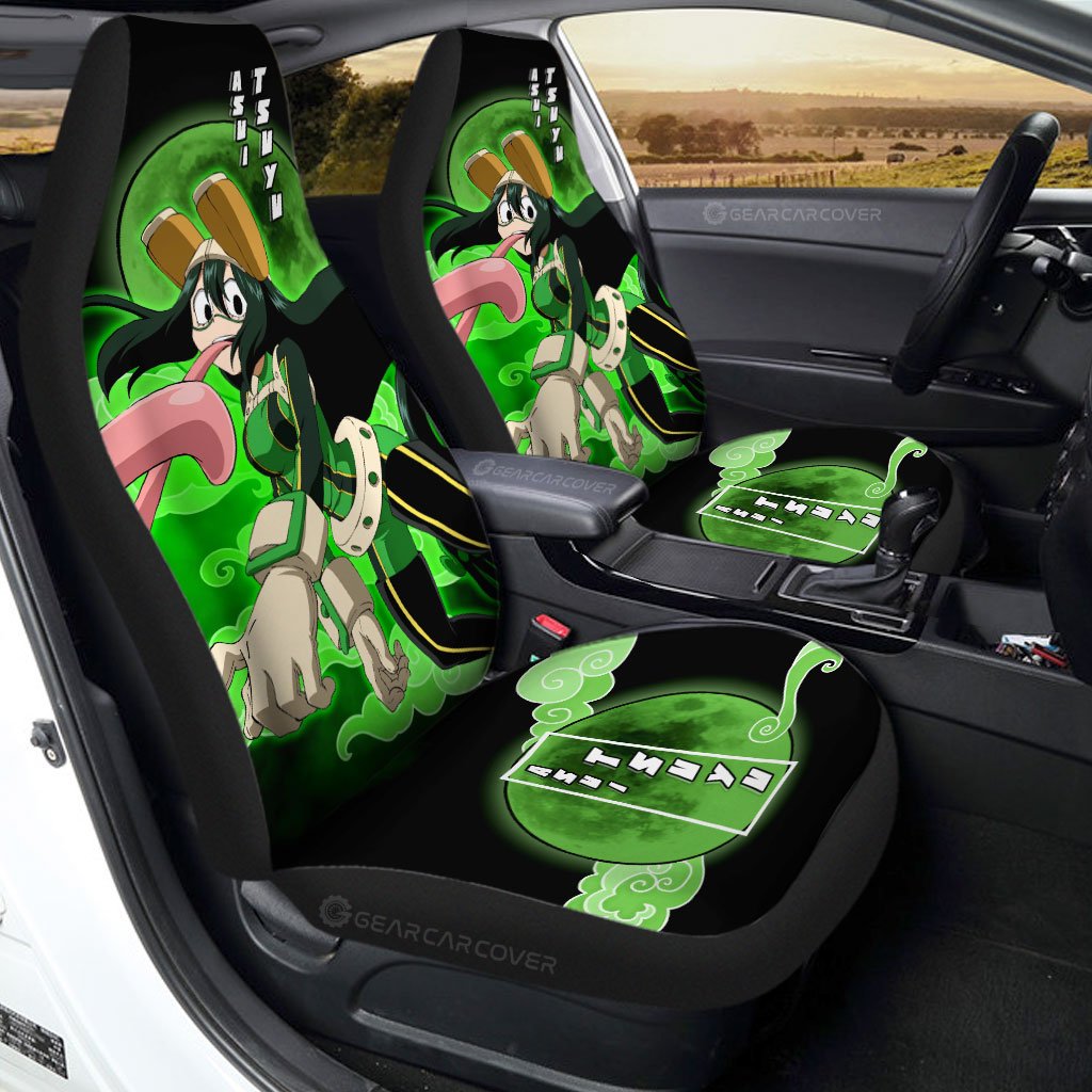 Tsuyu Asui Car Seat Covers Custom Anime My Hero Academia Car Interior Accessories - Gearcarcover - 1