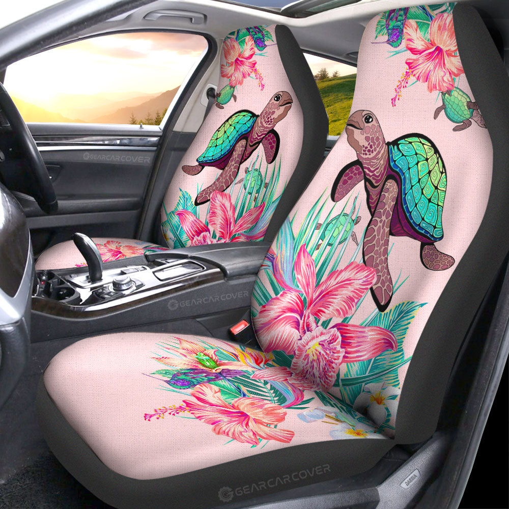 Turtle Car Seat Covers Custom Beautiful Flower Car Accessories - Gearcarcover - 2