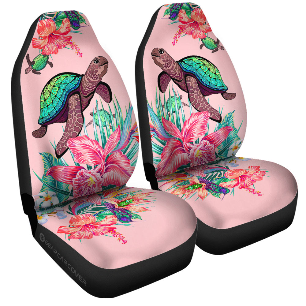 Turtle Car Seat Covers Custom Beautiful Flower Car Accessories - Gearcarcover - 3