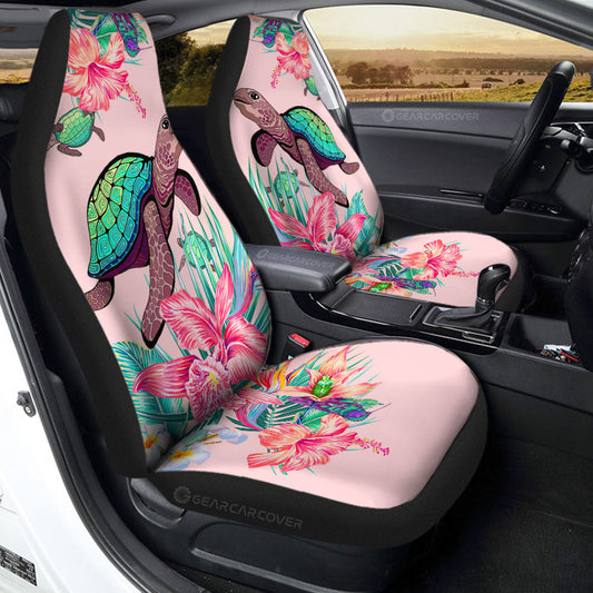 Turtle Car Seat Covers Custom Beautiful Flower Car Accessories - Gearcarcover - 1