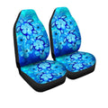 Turtle Hibiscus Car Seat Covers Custom Blue Car Accessories - Gearcarcover - 3