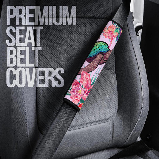 Turtle Seat Belt Covers Custom Beautiful Flower Car Accessories - Gearcarcover - 2